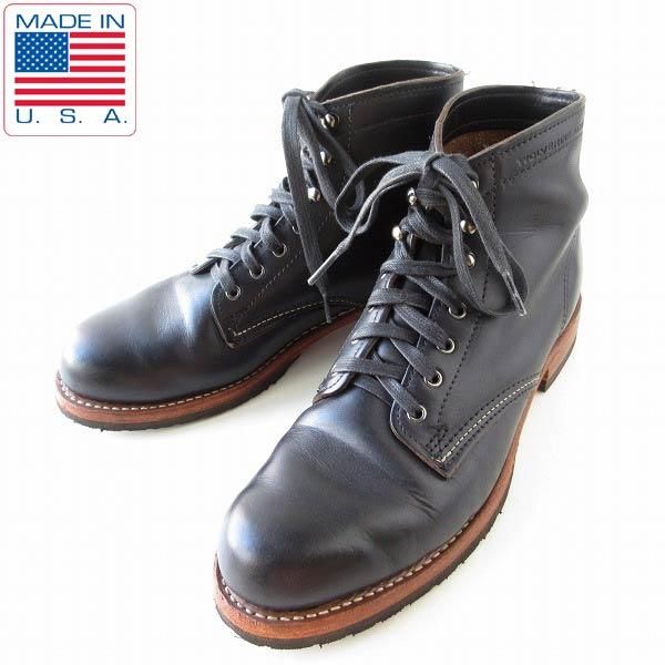 USA製/WOLVERINE/ウルバリン/1000マイル/ブーツ/黒【9D/27cm】プレーン