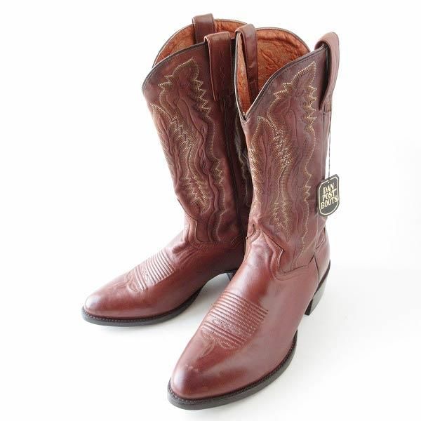 極美品 DAN POST ダンポスト レザー ウエスタンブーツ 茶系 9E 幅広