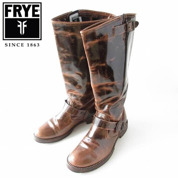 FRYE フライ パテントレザー エンジニア ブーツ レディース23.5cm