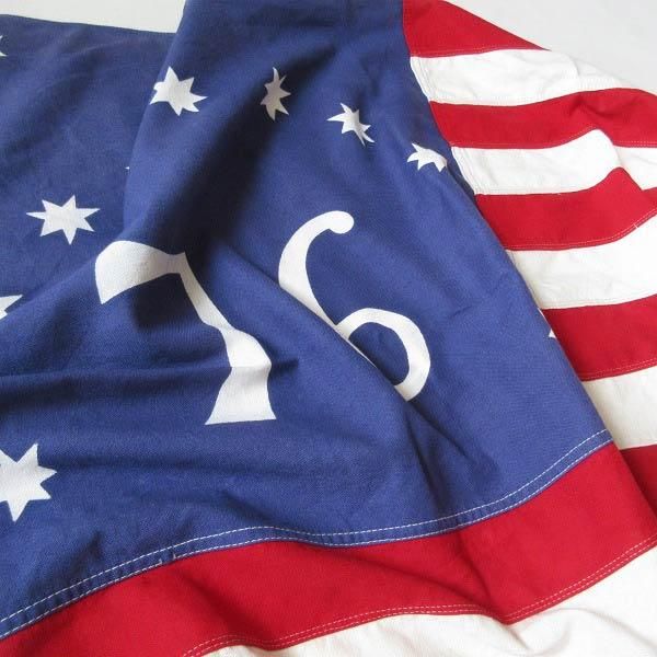 70s USA製 76星条旗 13スター アメリカ国旗 建国200周年フラッグ 82cm