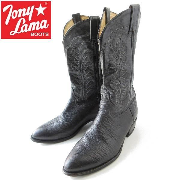 Tony Lama トニーラマ ウエスタンブーツ 黒 10.5D 28.5cm ブラック