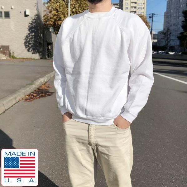 美品 90s USA製 SWEATS APPEAL Tultel 無地 スウェット L ラグラン