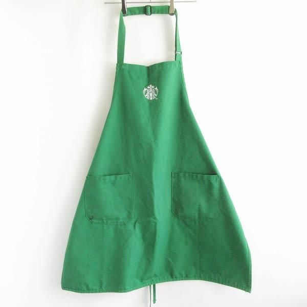 レア STARBUCKS COFFEE スターバックス エプロン 緑系 スタバ アメリカ