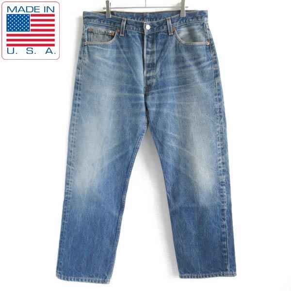 希少レングス30 2002年製 USA製 リーバイス501 激ヒゲ ジーンズ 実寸