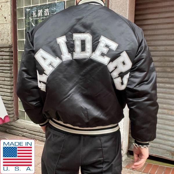 80s USA製レイダーススタジャン|黒Lジャケット - 札幌 ビンテージ 古着