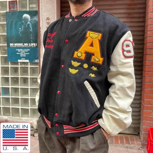 90s USA製 DeLONG スタジャン | ビンテージ 大きいサイズ - 札幌