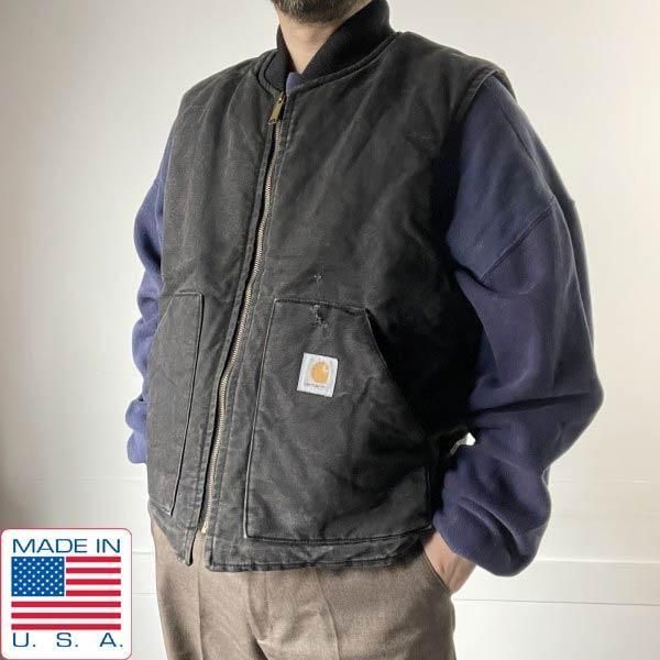 90s USA製 カーハート V01 ベスト | ブラック - 札幌 ビンテージ 古着