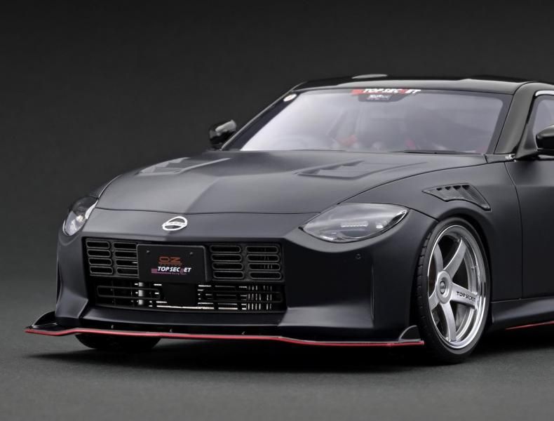 IG3384 1/18 TOP SECRET Fairlady Z (RZ34) Matte Black - ig-model