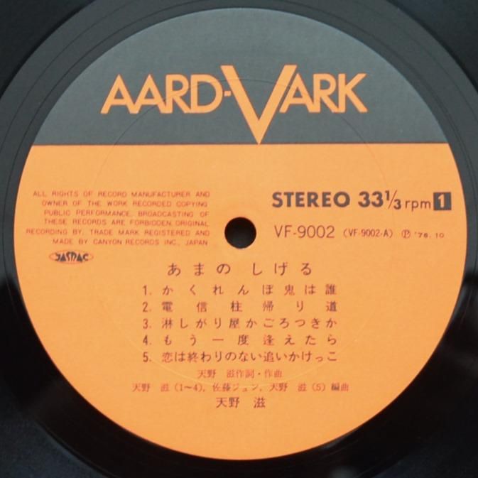 天野滋 / SHIGERU AMANO (EX N.S.P.) / あまのしげる (LP) - HIP TANK