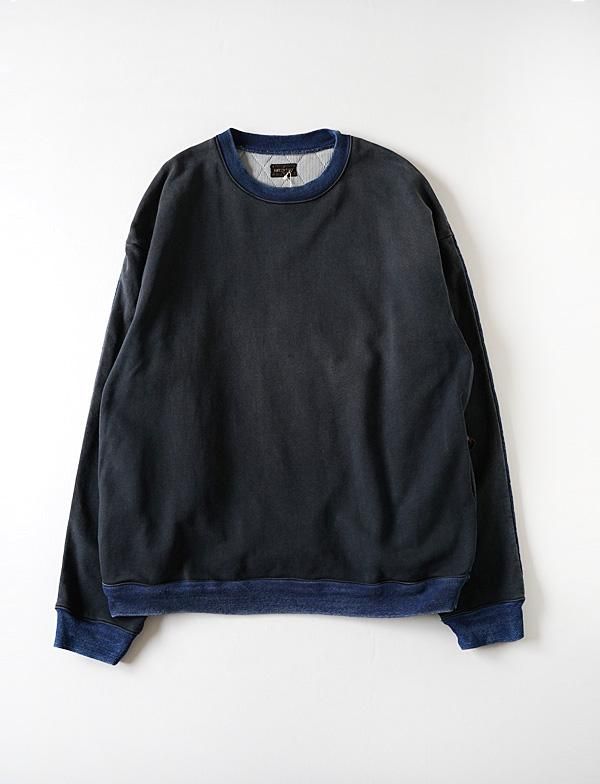 KAPITAL - 裏毛×デニムキルティング 2TONE BIGスウェット - BLUE NEON