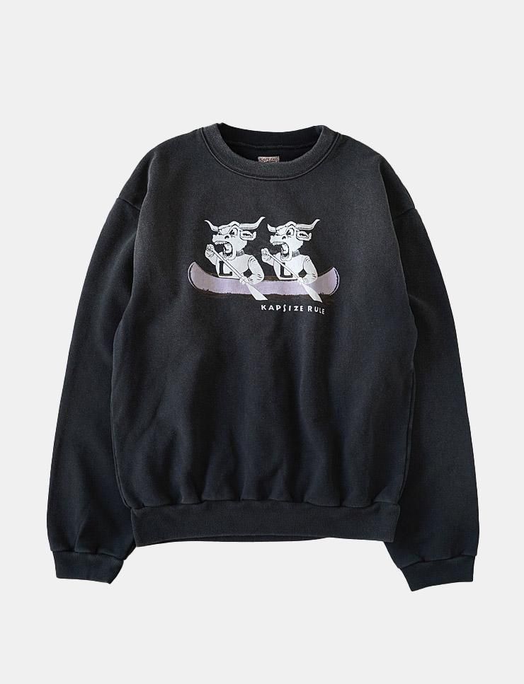 KAPITAL - 裏毛 クルースウェット（`L`LONGHORNpt） - BLUE NEON