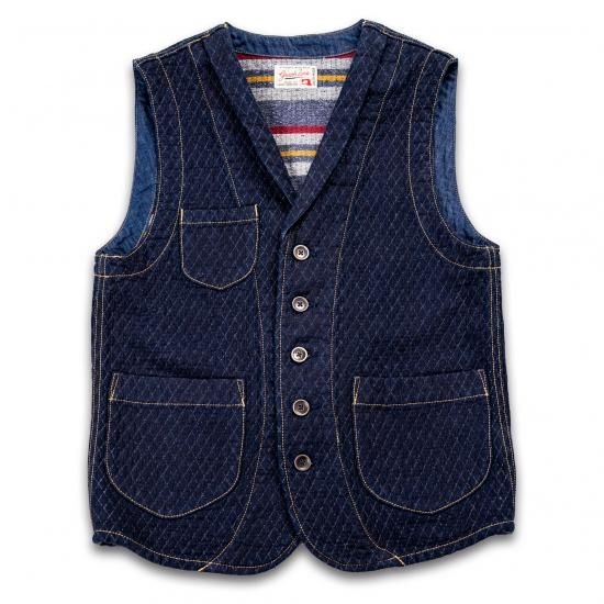 GZ-SLVT-0608 ショールカラーベスト キルティング - 倉敷美観地区