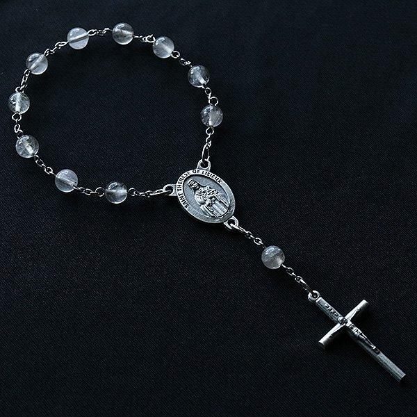 ルチルクォーツ 小さき花のテレジアのミニロザリオ - ロザリオ専門店