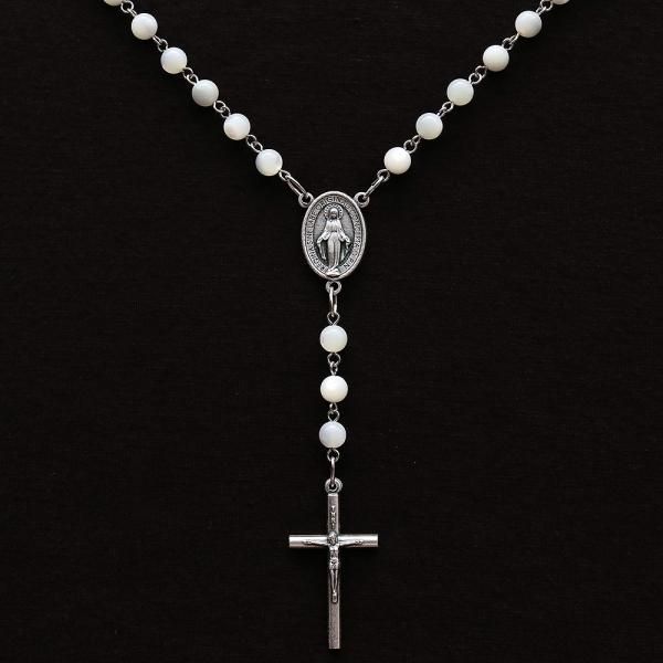 マザーオブパール 聖母マリアのロザリオネックレス - ロザリオ専門店