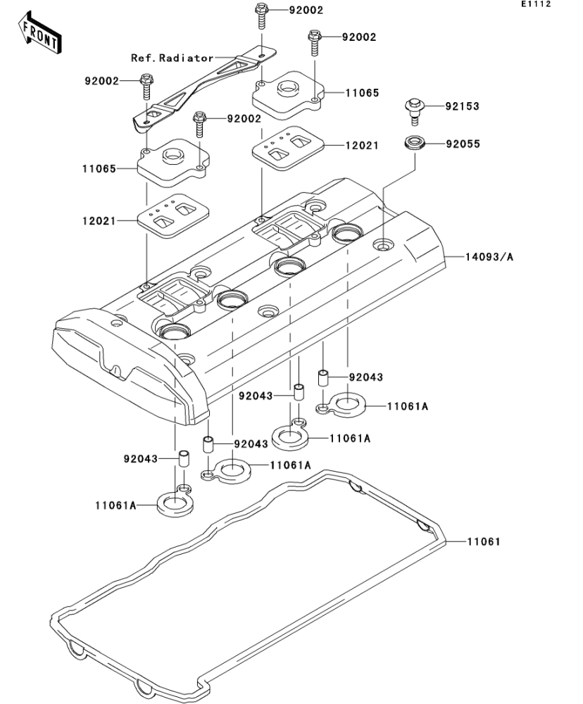 ZRX1200 DAEG 2012(ZR1200DCFA) 純正シリンダヘッドカバー / ZRX1200