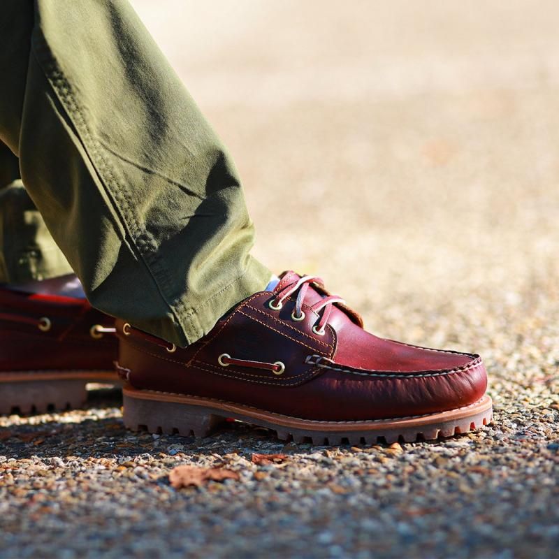 Timberland 3eyeバーガンディ デッキシューズ Timberland 3eye デッキ