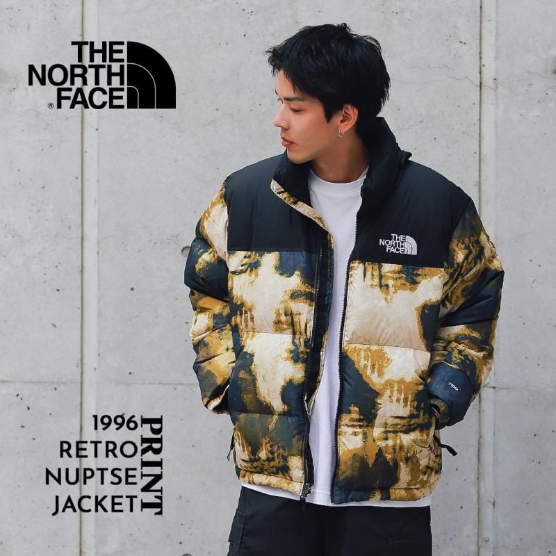 海外限定 THE NORTH FACE 1996 RETRO NUPTSE JACKET BLEACK DYE PRINT
