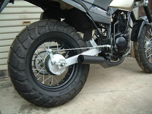 TW200 TW225 カスタム レトロステージ手曲げマフラー - nakazawa