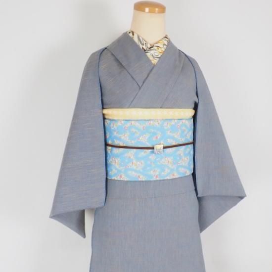 久留米絣(中厚地)反物【無地】クラウディスカイ - モダン着物小物 梅屋