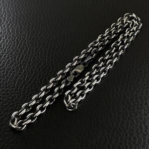 喧嘩札【大】にぴったりな太（4.5ミリ）黒零銀鎖silver925製 墨入れ