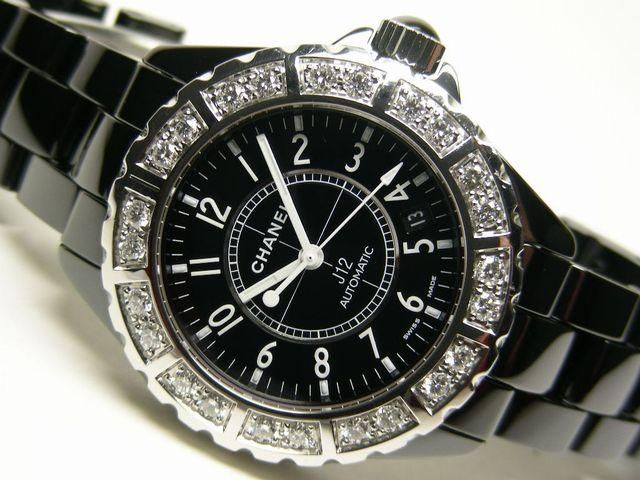 シャネル J12 38MM 黒セラミック ベゼルダイヤ 正規品 - 腕時計専門店