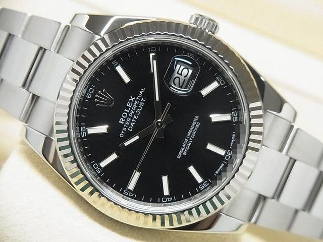 ロレックス デイトジャスト 41 ブラック オイスターブレス 126334 正規