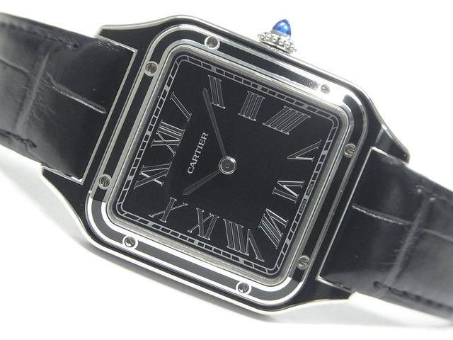 カルティエ サントス デュモン LM 手巻 ブラックラッカー WSSA0046