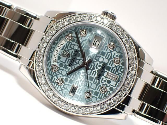 ロレックス デイデイト パールマスター プラチナ アイスブルー