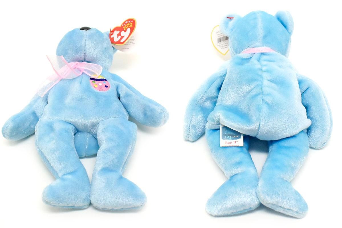 TY Beanie Baby/ビーニーベイビー・ぬいぐるみ・クマ・EggsⅡ・ブルー