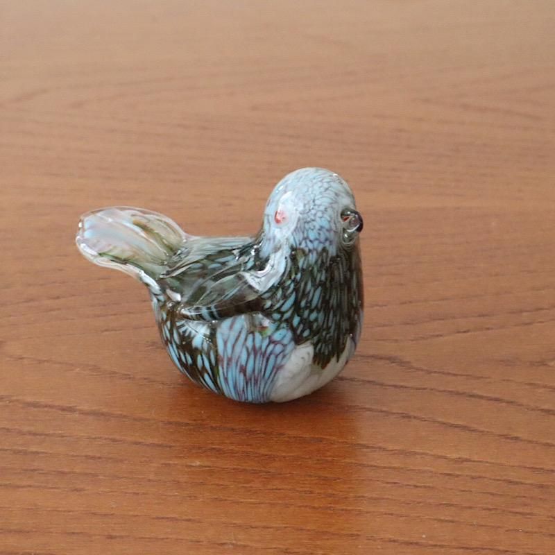 北欧スウェーデン ガラスの鳥のオブジェ（ヴィンテージ）- 北欧雑貨