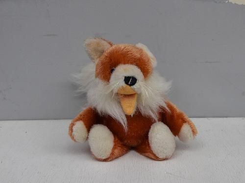 緑園｜東欧雑貨 ドイツ キツネのぬいぐるみ（中/橙）