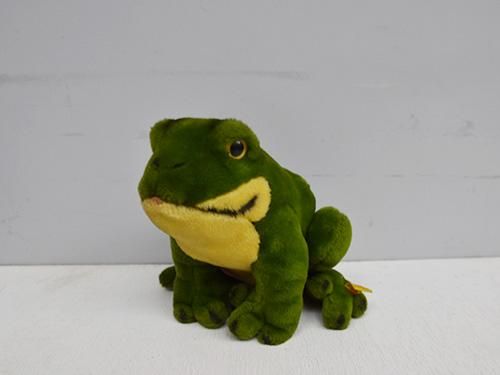 緑園｜東欧雑貨 ドイツ カエルのぬいぐるみ（steiff／大）