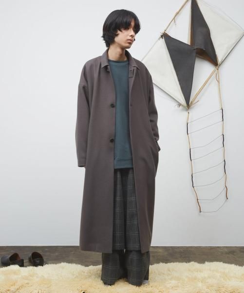 Dulcamara ドゥルカマラ ウールメルトンロングコート CHARCOAL GRAY