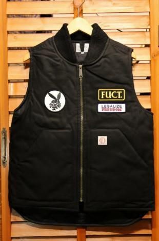 FUCT ファクト SSDD 『 LEGALIZE FREEDOM 』 VEST BLACK 3521 ( ダック