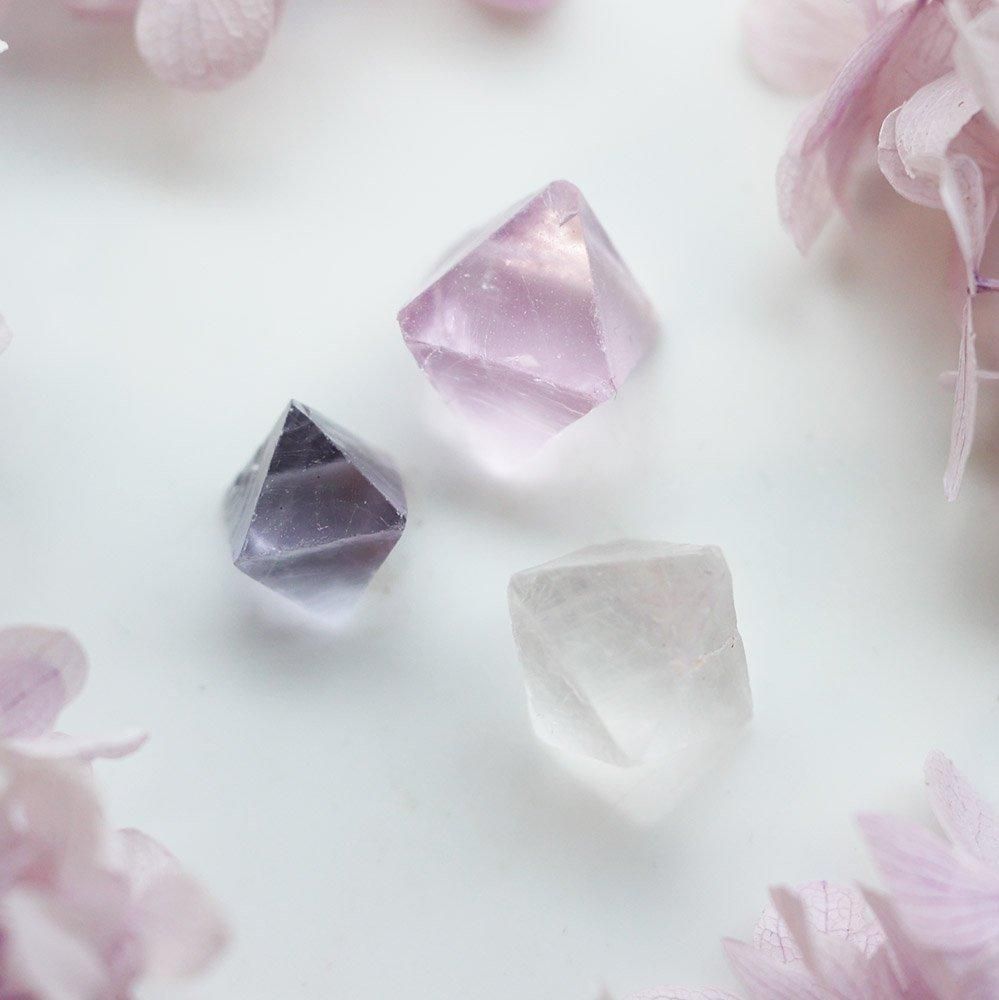 イリノイ産八面体フローライト3個セット - 海福雑貨通販部