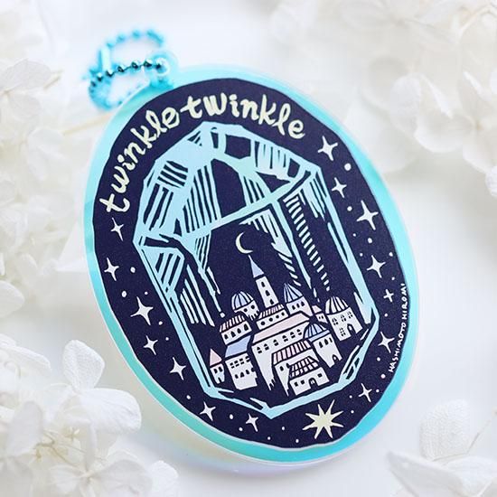 オーロラアクリルキーホルダー「twinkle twinkle」絵柄不透明ver - 海