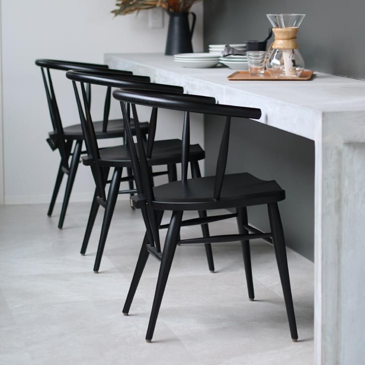 高山ウッドワークス｜W512カフェチェア・限定カラーBP色（ブラック）