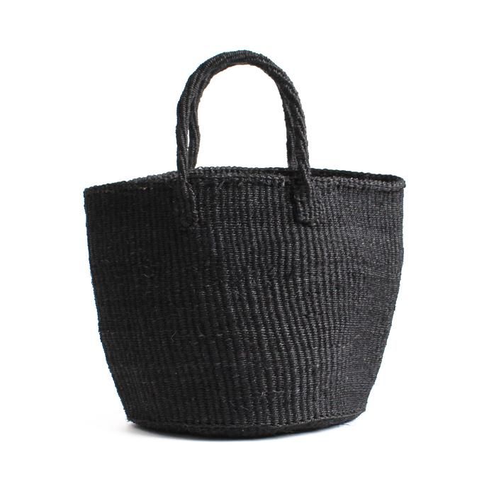 サイザル ラウンド カゴバッグS/ブラック - Eight Hundred Ships & Co.