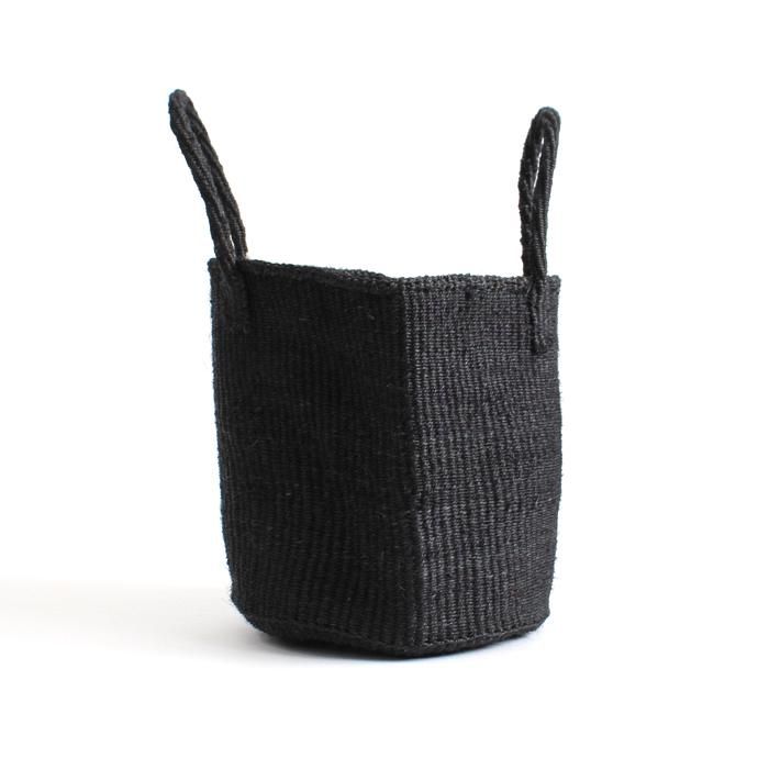 サイザル ラウンド カゴバッグS/ブラック - Eight Hundred Ships & Co.