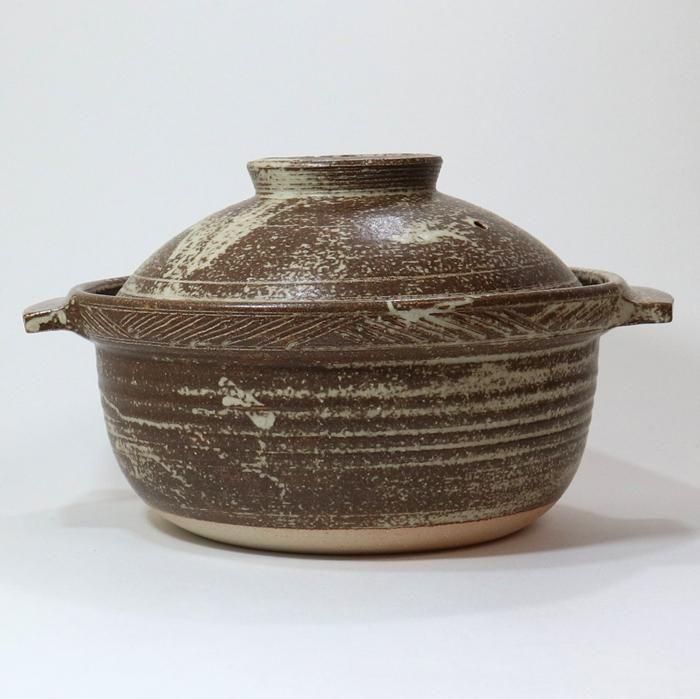 戸津圭一郎/土鍋/炊飯/大/彫り三島 - puentopuenta/プエントプエンタ