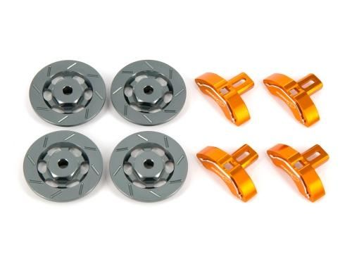 DL337-2】アルミ製 キャリパー&ローターハブ【ロゴ有り】 - D Like