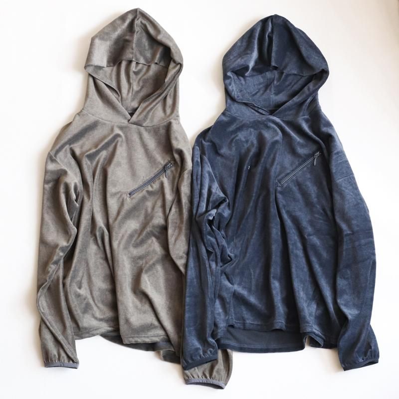 POST O'ALLS 【 ポストオーバーオールズ 】E-Z Hoodie LLC 2 Blue grey