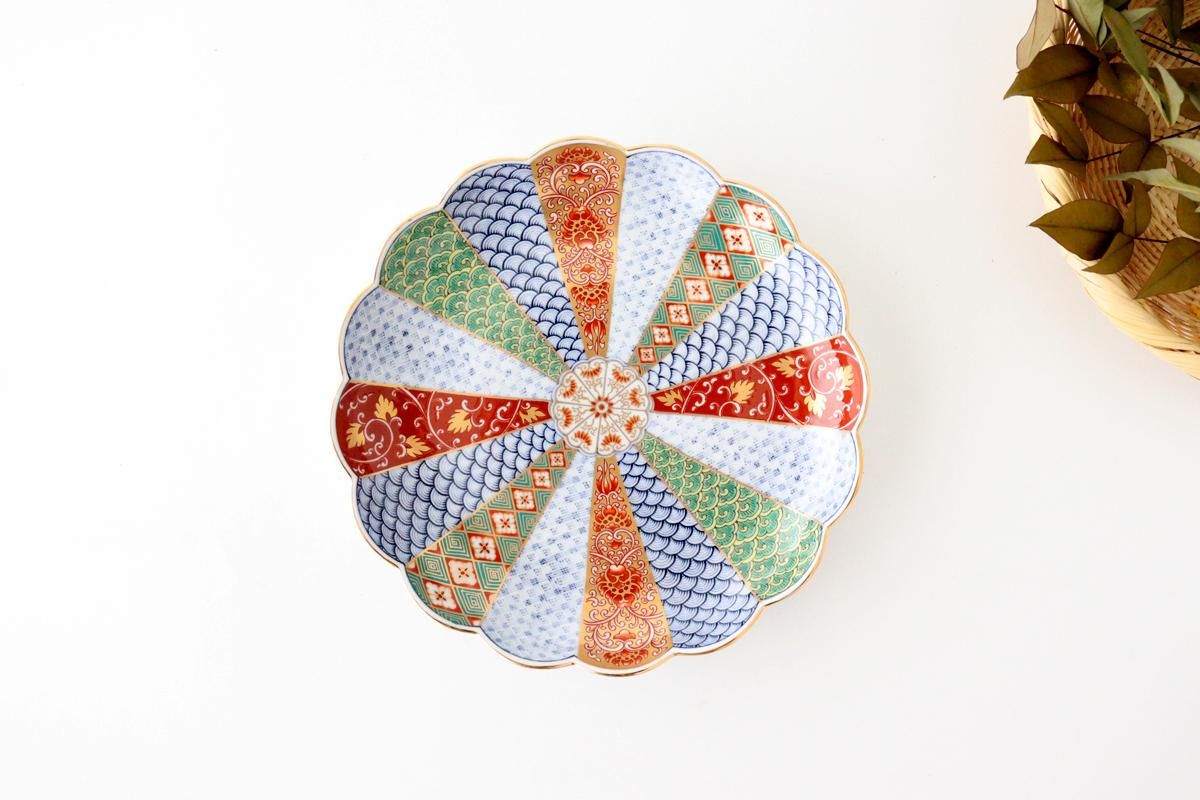 和皿｜菊割花地紋｜磁器｜林九郎窯｜波佐見焼｜和食器通販｜うちる｜和