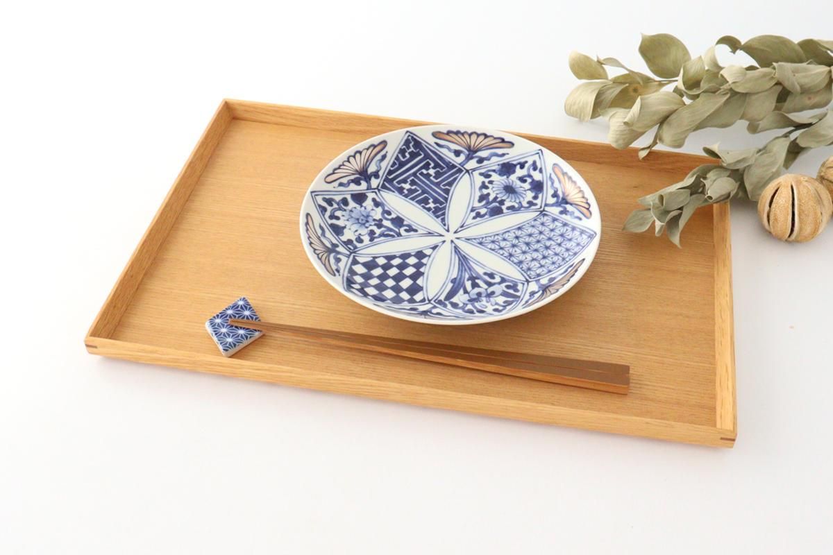 プレート｜18.5cm｜古染銀花｜磁器｜林九郎窯｜波佐見焼｜和食器通販