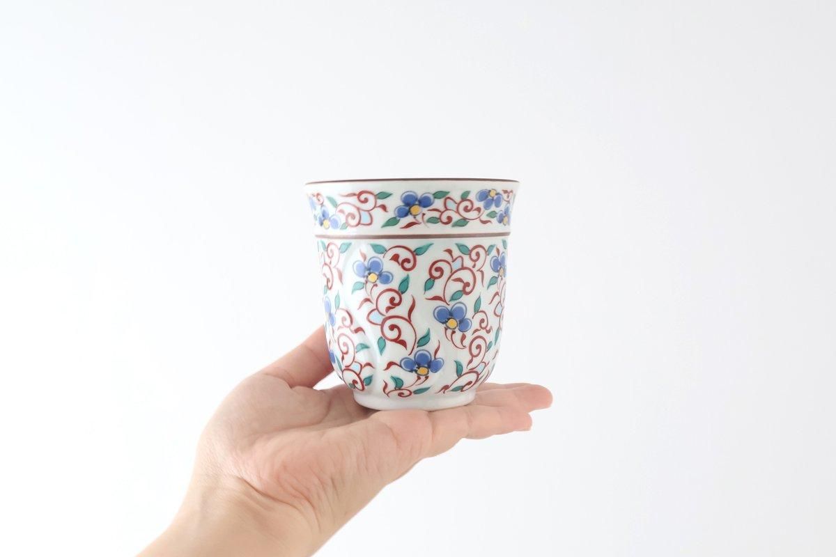 カップ｜錦唐草花｜青｜磁器｜波佐見焼｜和食器通販｜うちる｜和食器の