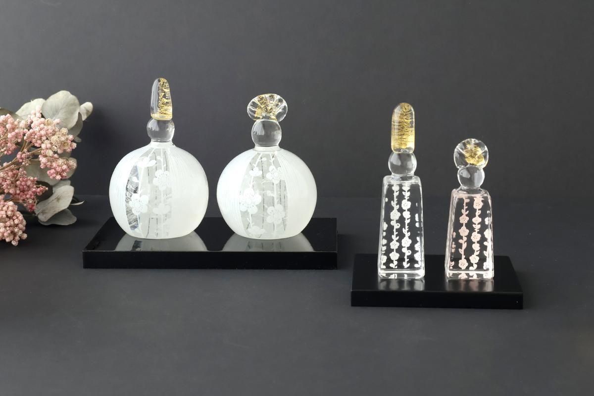 白花のお雛様｜ガラス｜金津沙矢香｜和食器通販｜うちる｜和食器の皿