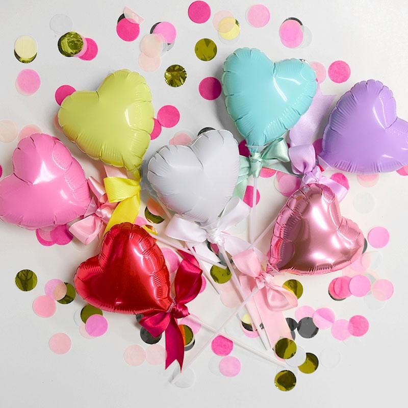 13cm ピュアカット ミニハートバルーン - キッズパーティー リトル
