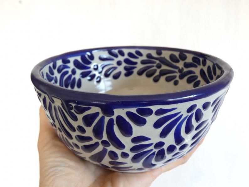 プエブラ産タラベラ焼きボウル大 A☆TALAVERA MENDOZA