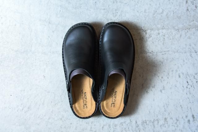 NAOT GLACIER グレイシャー サボ靴 Matt Black（黒）｜FRANK暮らしの道具