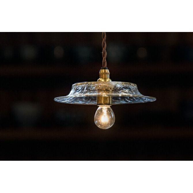 安土草多 吹きガラス ペンダントライト 十二角傘平 az-l29-01 ランプ